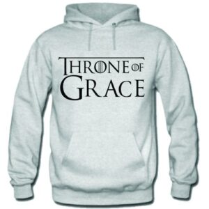 Danami Throne Of Grace Printed Hoodie- Light Grey