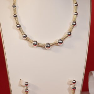 Gold-Tone Necklace And Matching Earrings Set