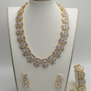 Luxury Zirconia Floral Crystal Jewelry Set