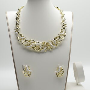 Bold Statement Chunky Chain Necklace and Earring Set