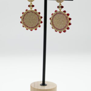 Colorful Medallion Drop Earrings