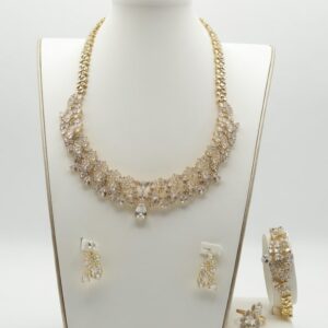 Radiant Pearl & Crystal Zirconia Luxe Jewelry Set